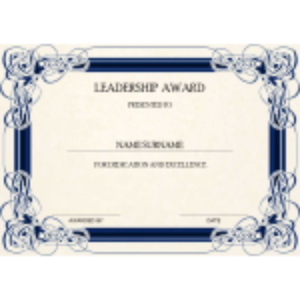Leadership Award Certificate thumb